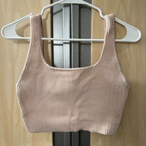 Light Pink Ribbed Tank Top - Aritzia